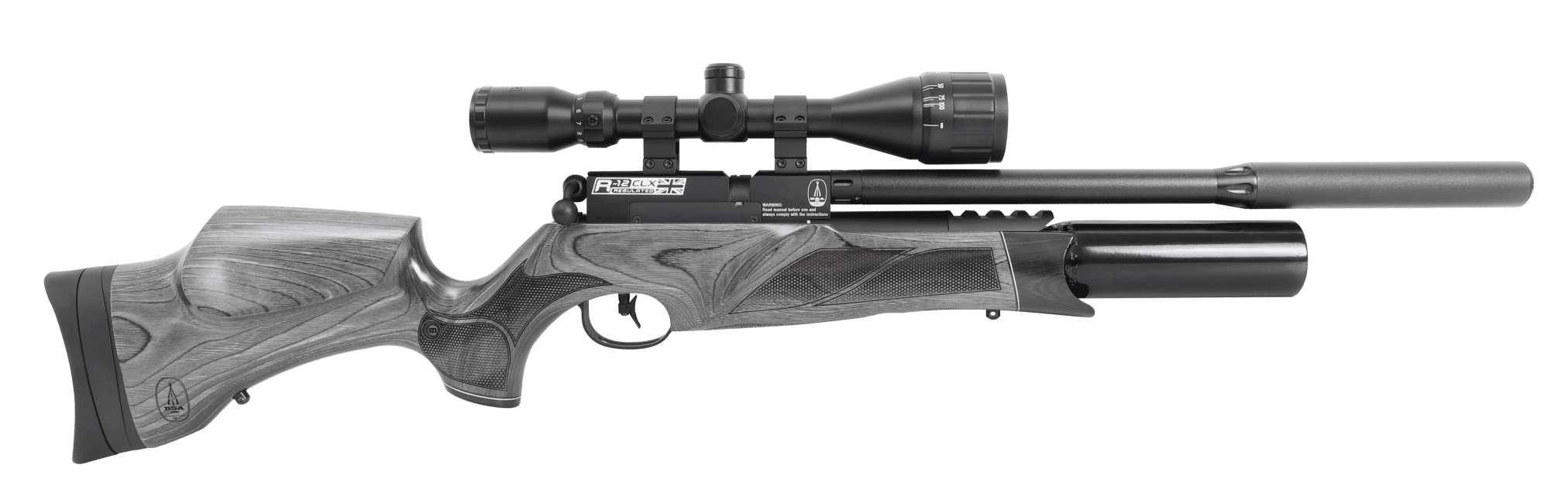 BSA R12 CLX BOLT ACTION PCP AIR RIFLE BLACK PEPPER LAMINATE SUPER ...